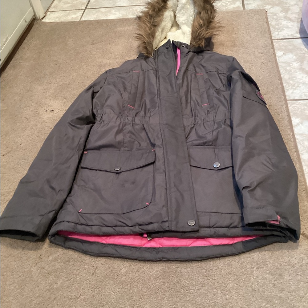 Limited Too Cream Faux Fur Jacket